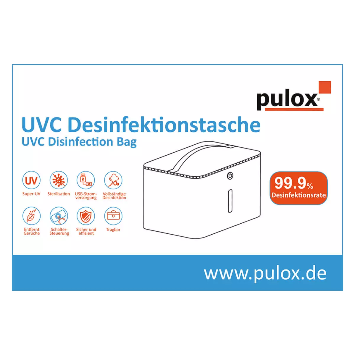  Sac de désinfection Pulox UVC