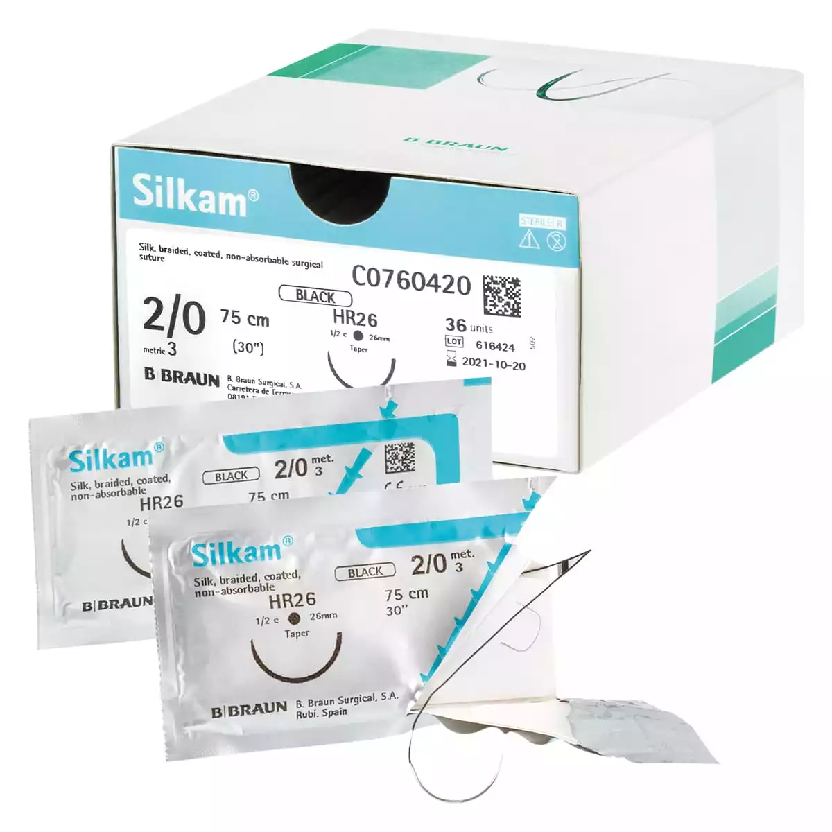  Matériel de suture Silkam