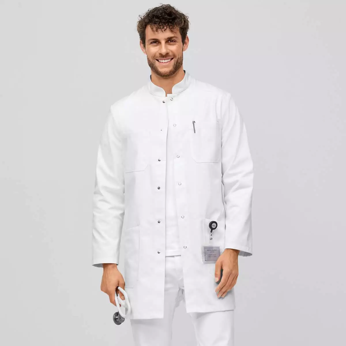  Blouse médicale blanche pour homme