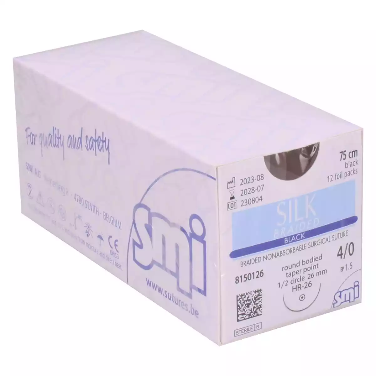  Matériel de suture Silk Braided Black