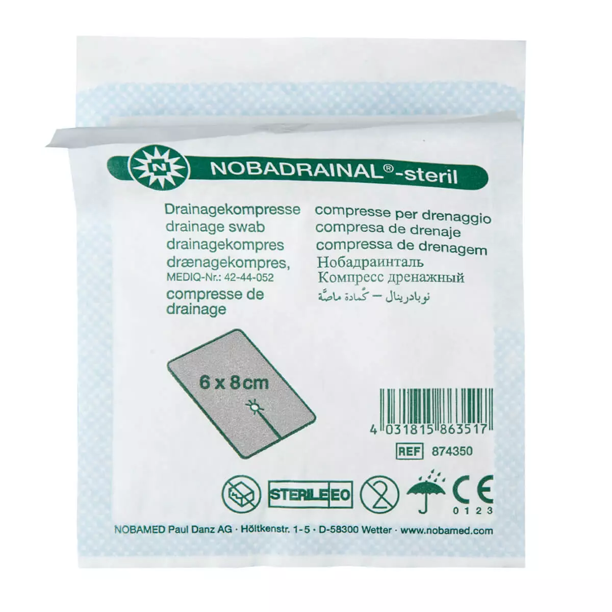  Compresses de drainage stériles NOBADRAINAL
