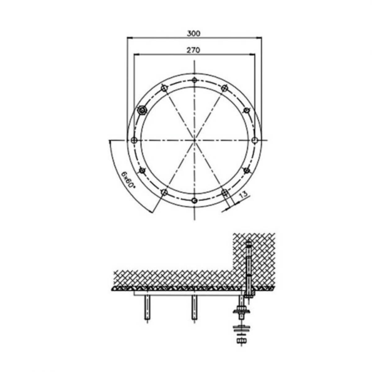 Ancrage pour plafond TK 270  Ancrage pour plafond TK 270