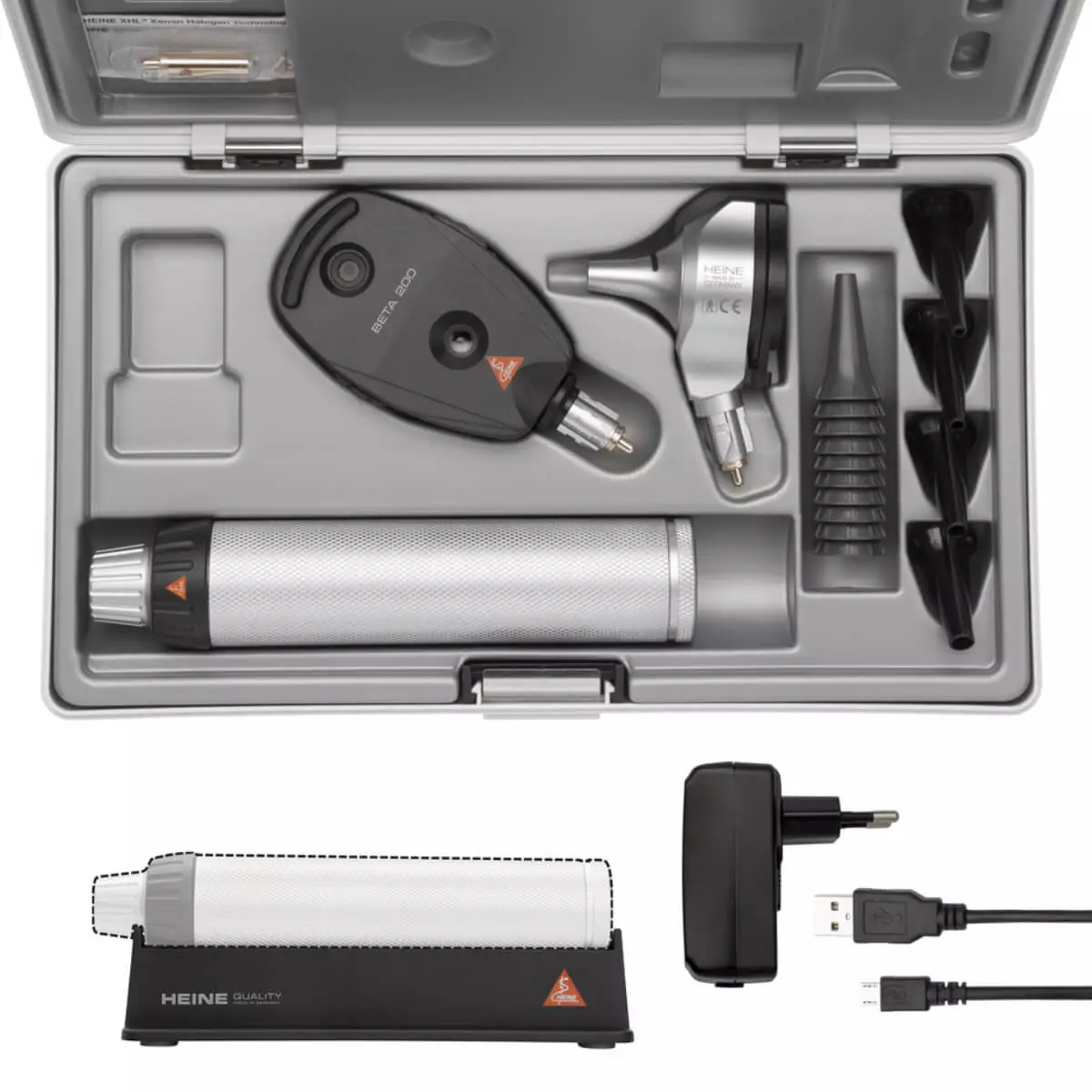  Set d’otoscope HEINE BETA 200 XHL F.O. et d’ophtalmoscope
