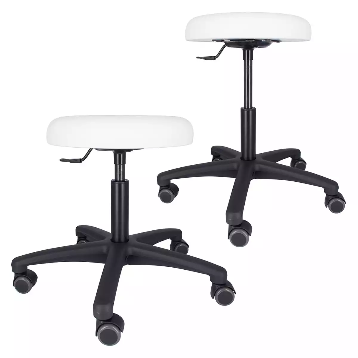  Tabouret roulant pivotant avec piétement en plastique
