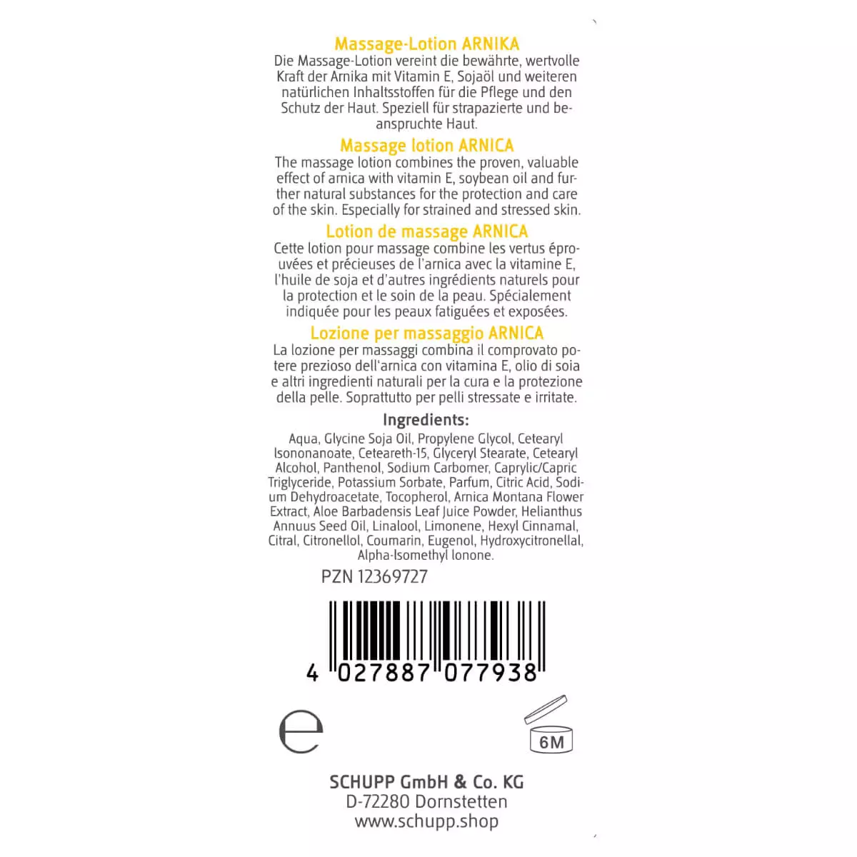  Lotion de massage à l'arnica