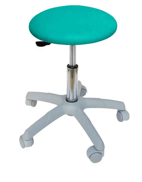 Tabouret à roulettes avec piétement gris clair Tabouret à roulettes avec piétement gris clair