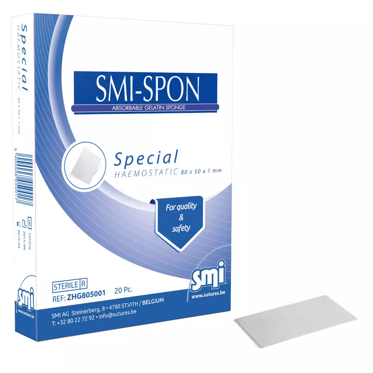 SMI-Spon éponge gélatineuse hémostatique SMI-Spon éponge gélatineuse hémostatique
