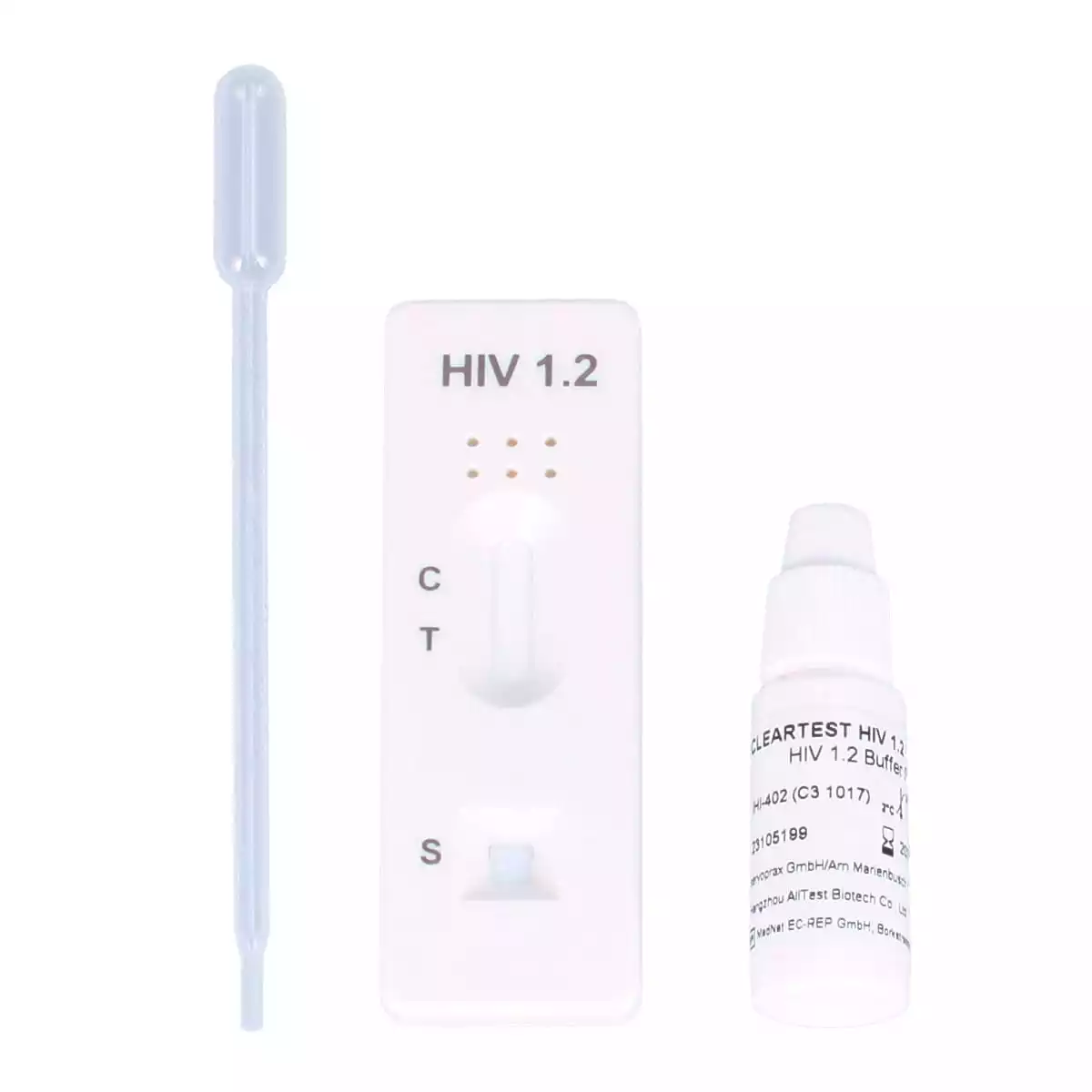 Cassette de test rapide HIV 1.2 Cleartest