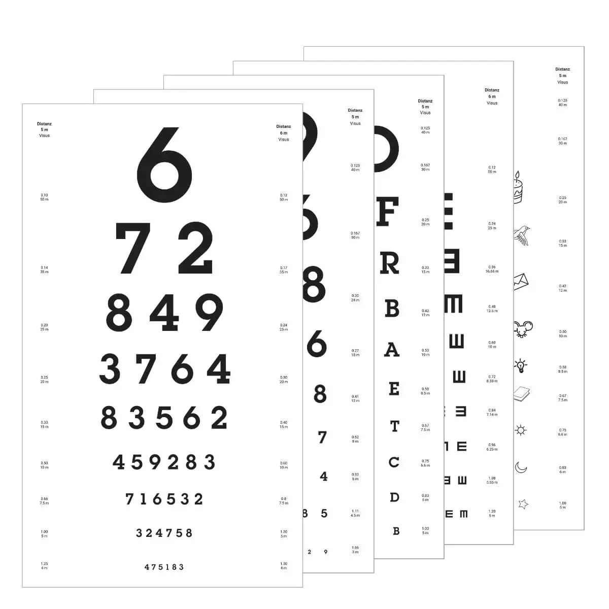  Tableau de tests visuels