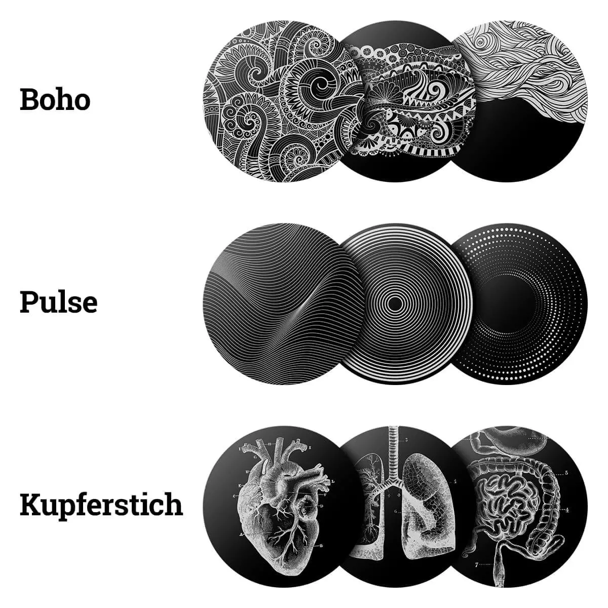  Kit de membranes gravées en aluminium « Drums »