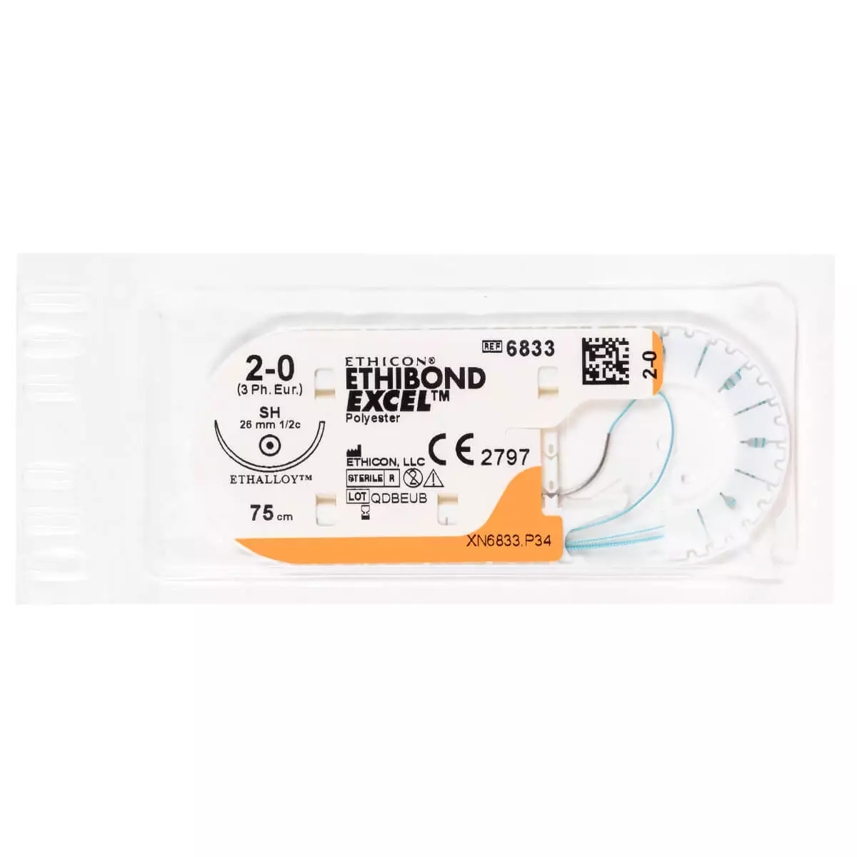  Matériel de suture ETHIBOND Excel (enduit de polyester)
