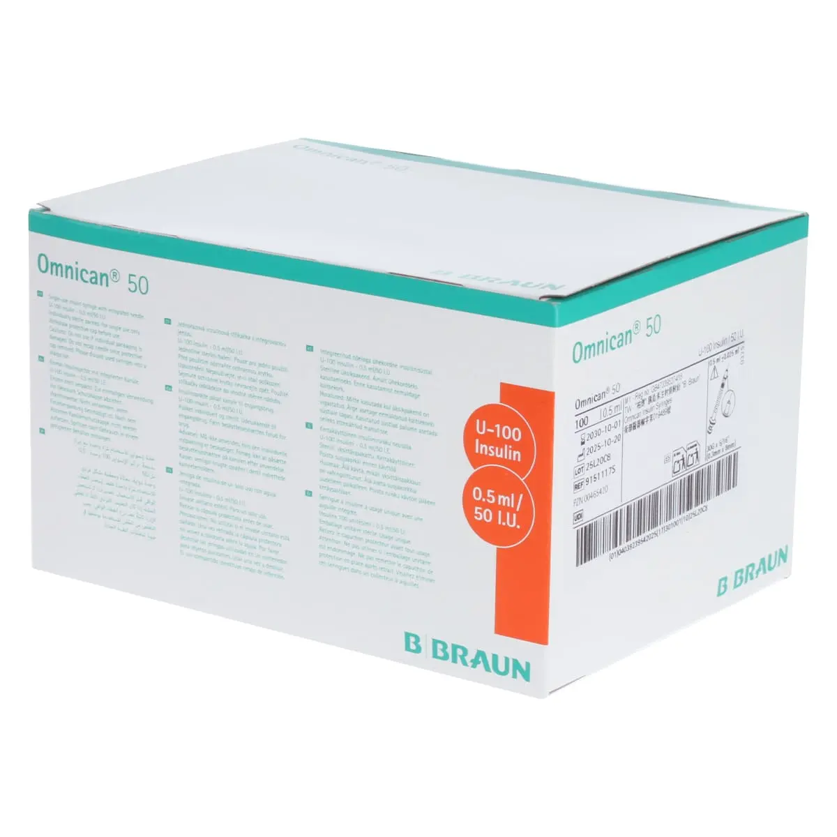 Seringues Omnican 50 pour insuline U-100 Seringues Omnican 50 pour insuline U-100