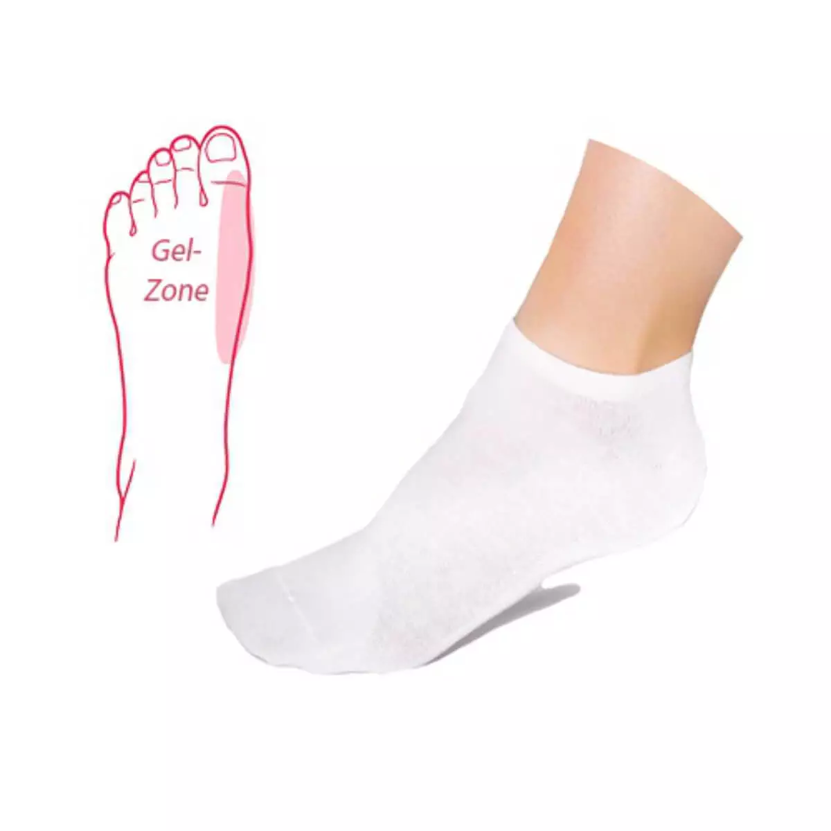  Chaussettes avec zone de gel intégrée pour l'hallux