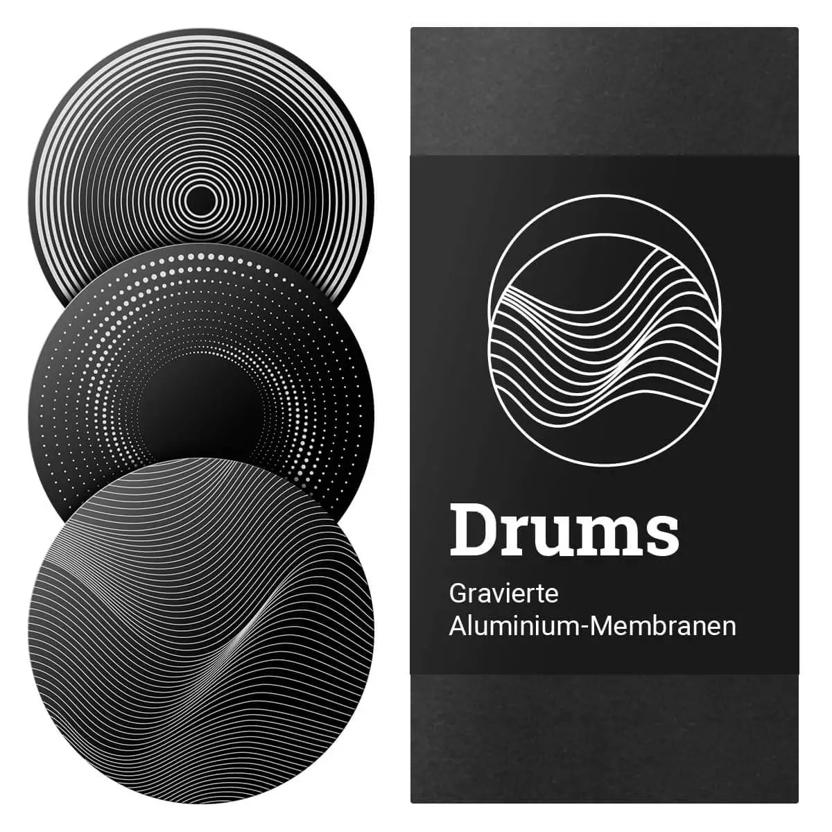 Kit de membranes gravées en aluminium « Drums »