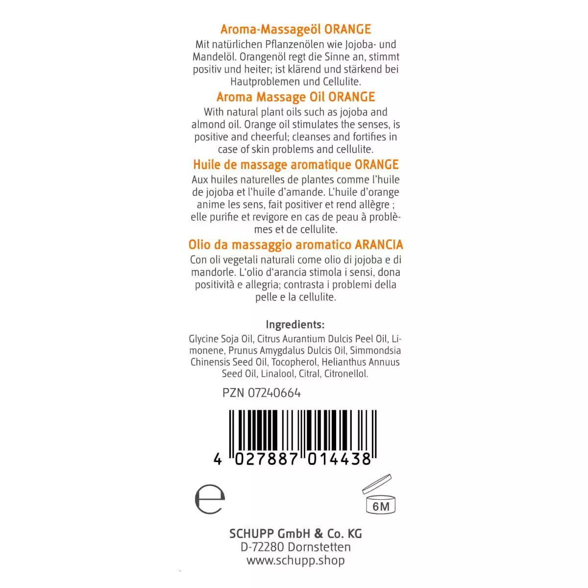  Huile de massage aromatique