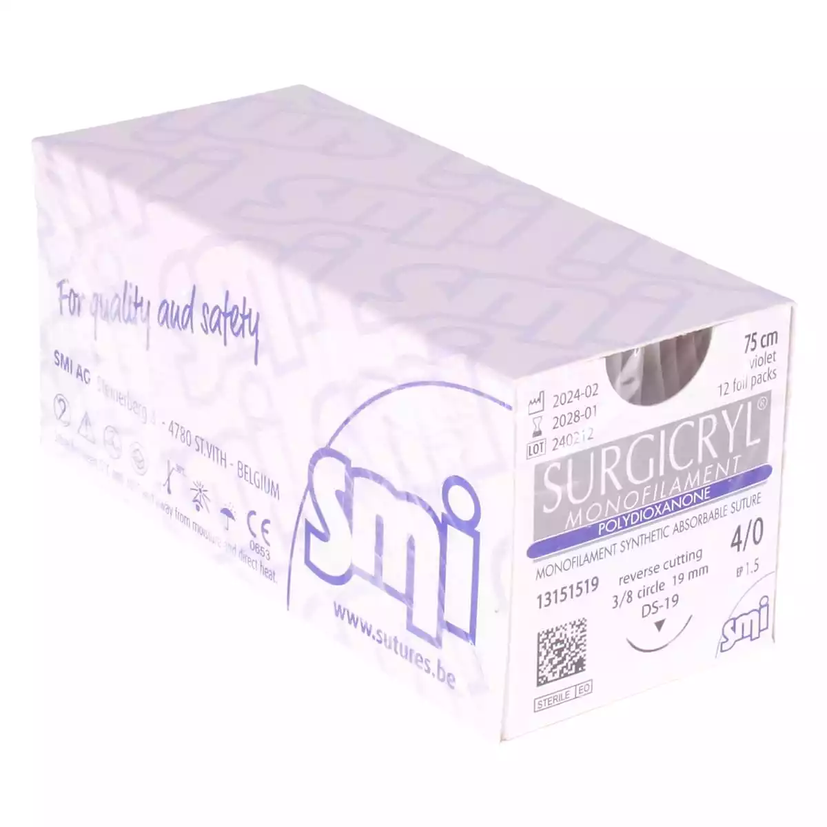  Matériel de suture monofilament Surgicryl