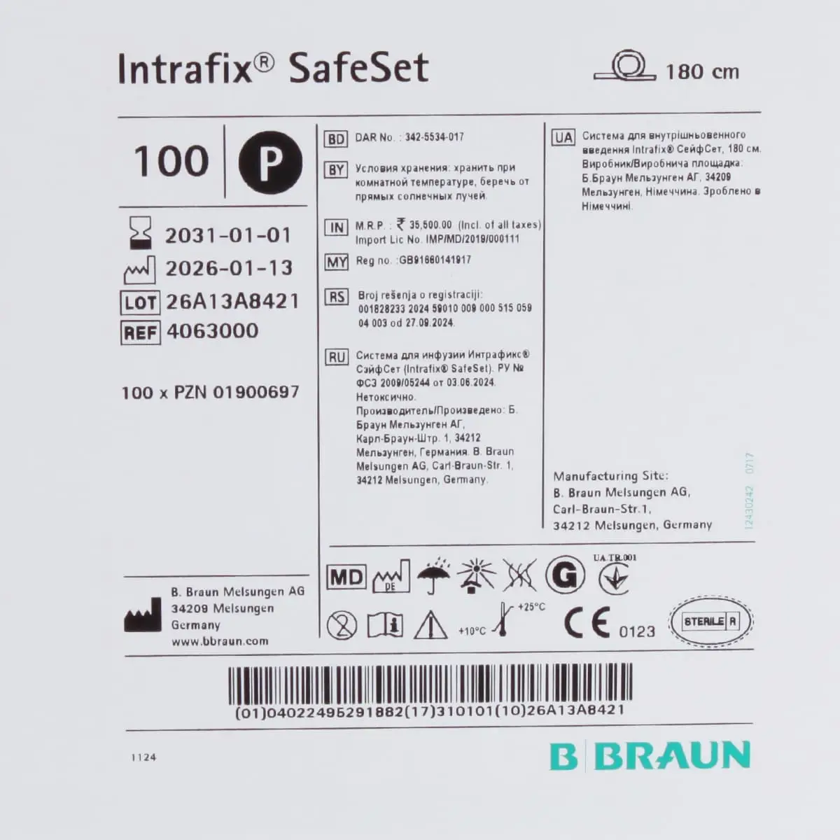 Perfuseur Intrafix SafeSet Perfuseur Intrafix SafeSet