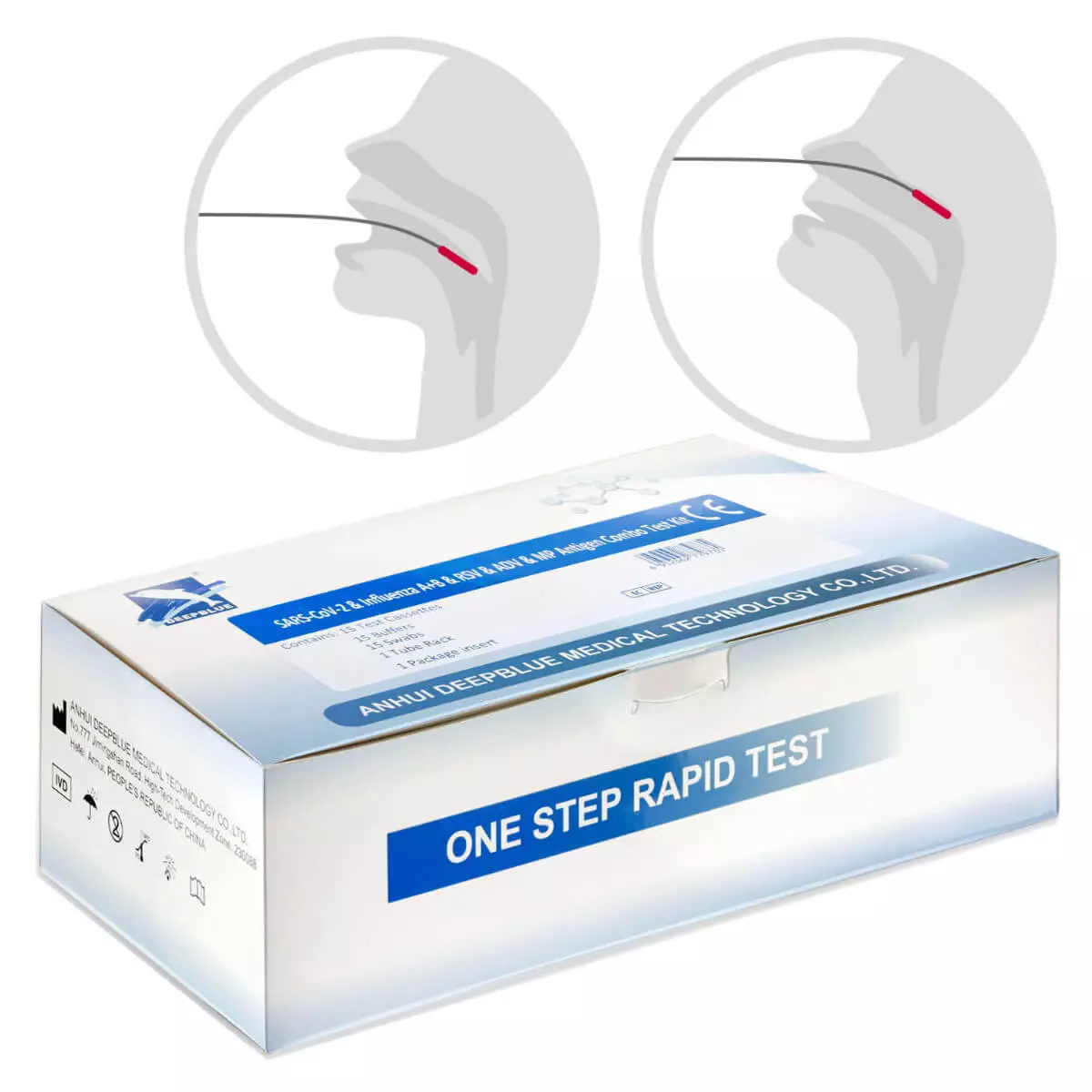  Tests antigéniques 6 en 1 – SARS-CoV-2, grippe A/B, VRS, ADV & MP