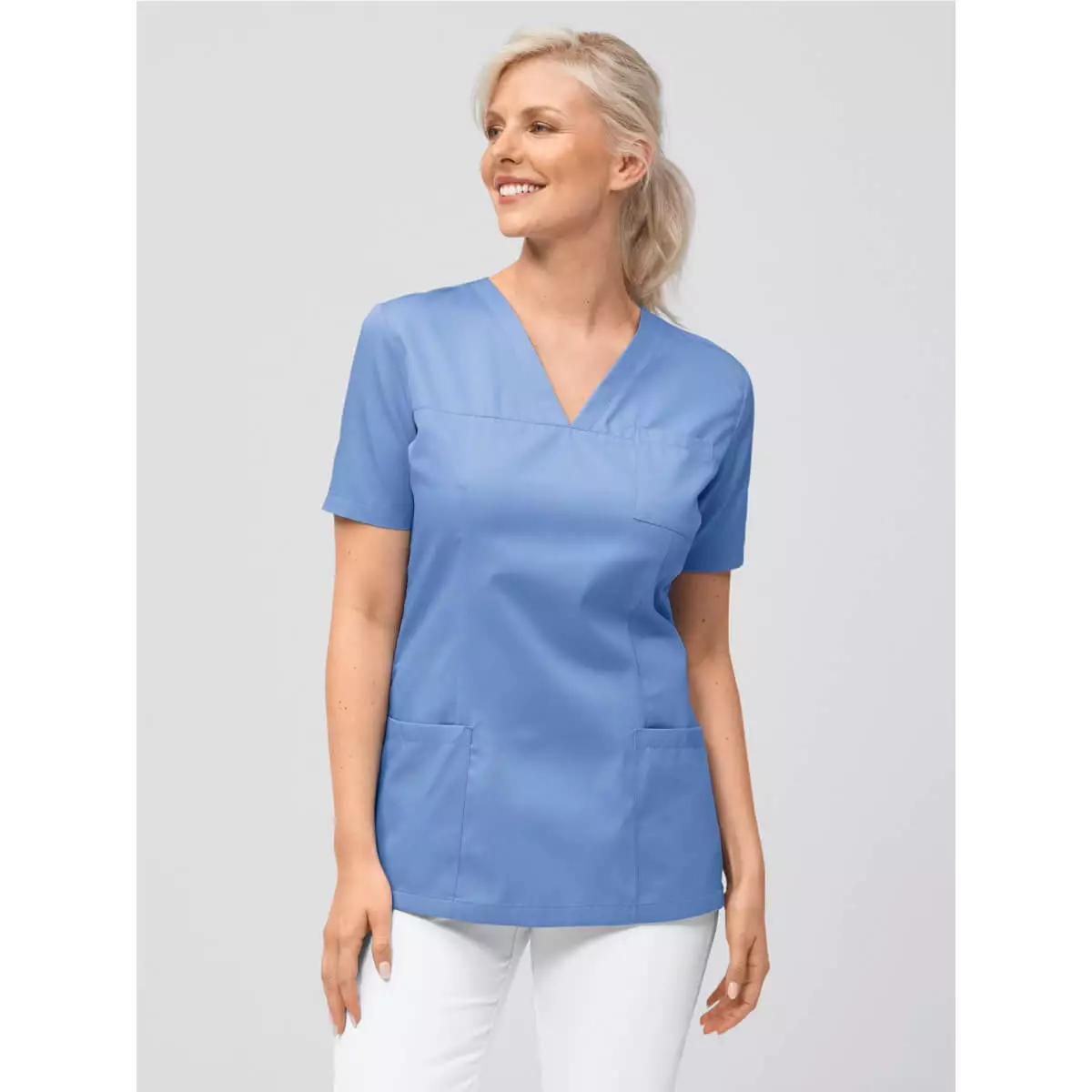  Tunique médicale à col V pour femme Roma