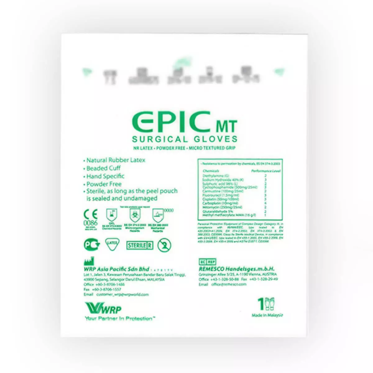  Gants chirurgicaux en latex EPIC MT