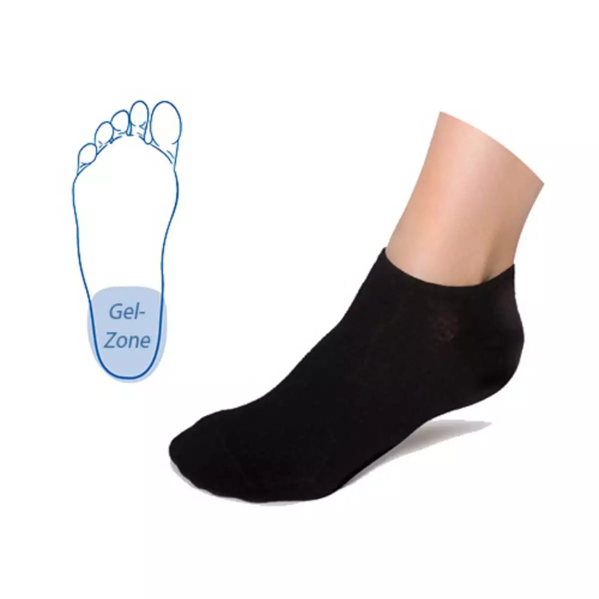  Chaussettes avec zone de gel intégrée au talon