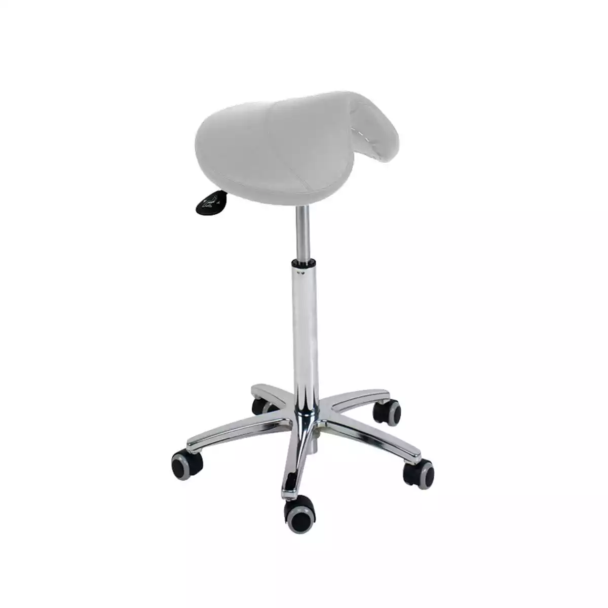  Tabouret à roulettes avec assise en forme de selle