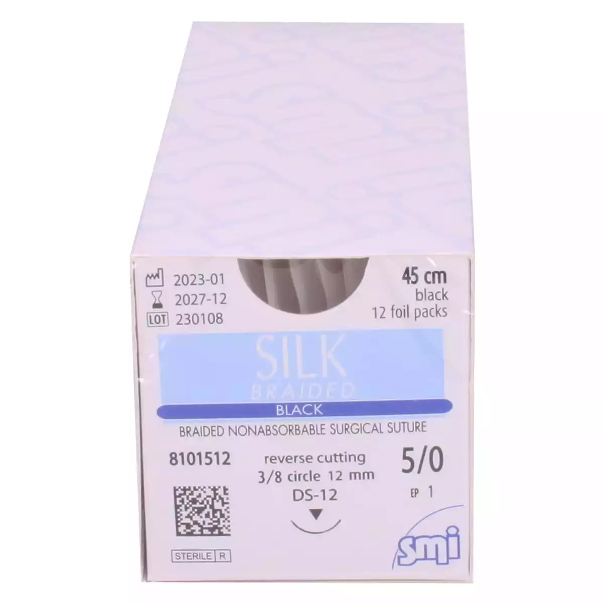  Matériel de suture Silk Braided Black