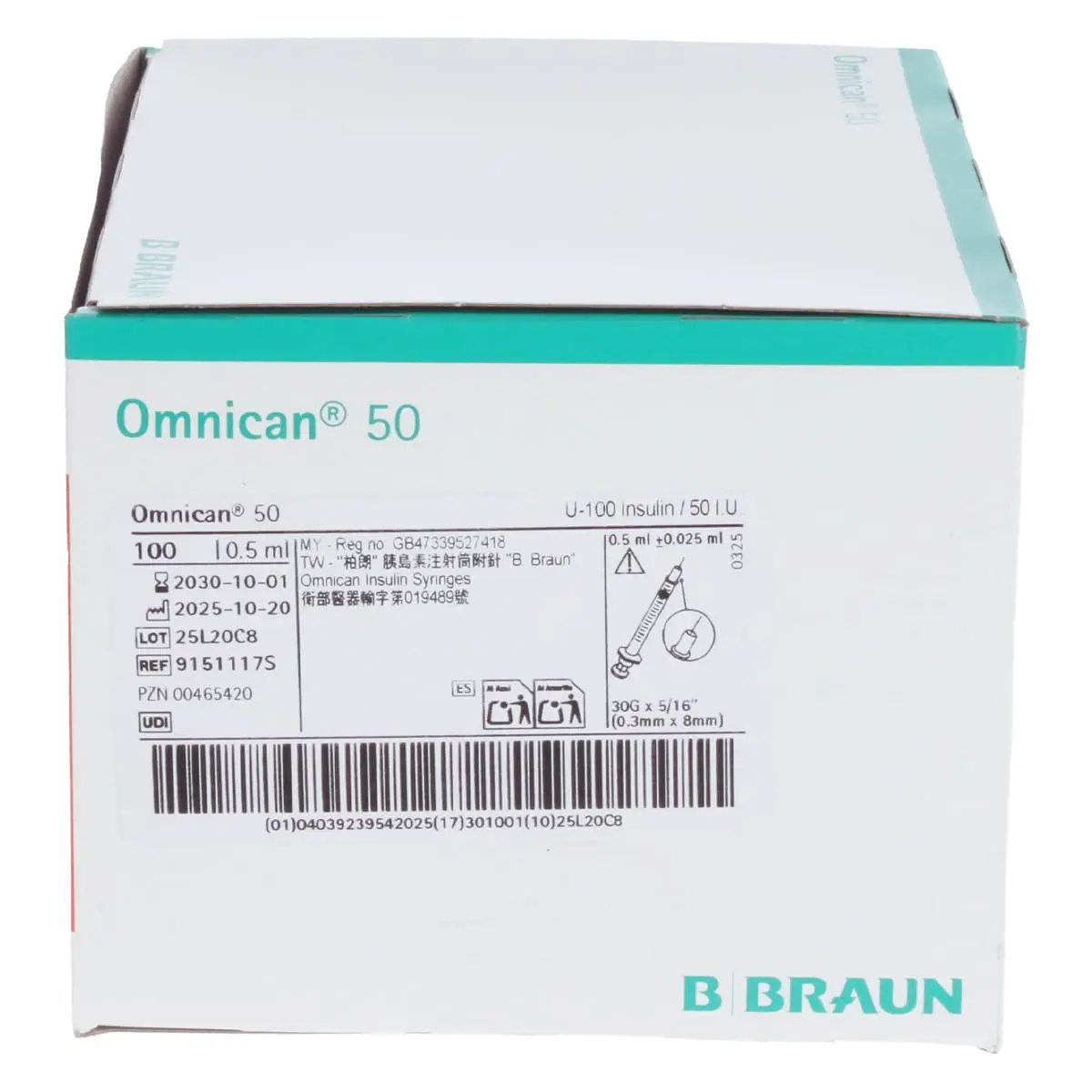 Seringues Omnican 50 pour insuline U-100 Seringues Omnican 50 pour insuline U-100