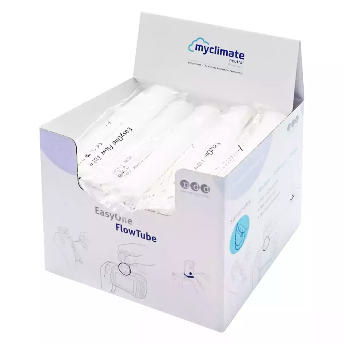  Embouts buccaux FlowTube pour spiromètre EasyOne Air