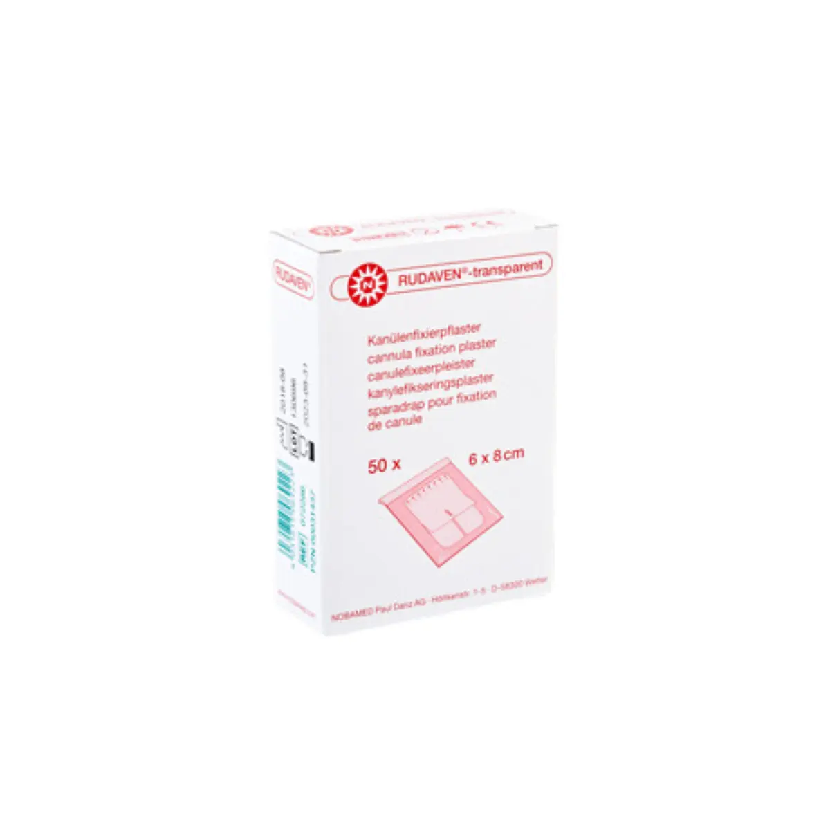  Pansement de fixation pour canule RUDAVEN-transparent