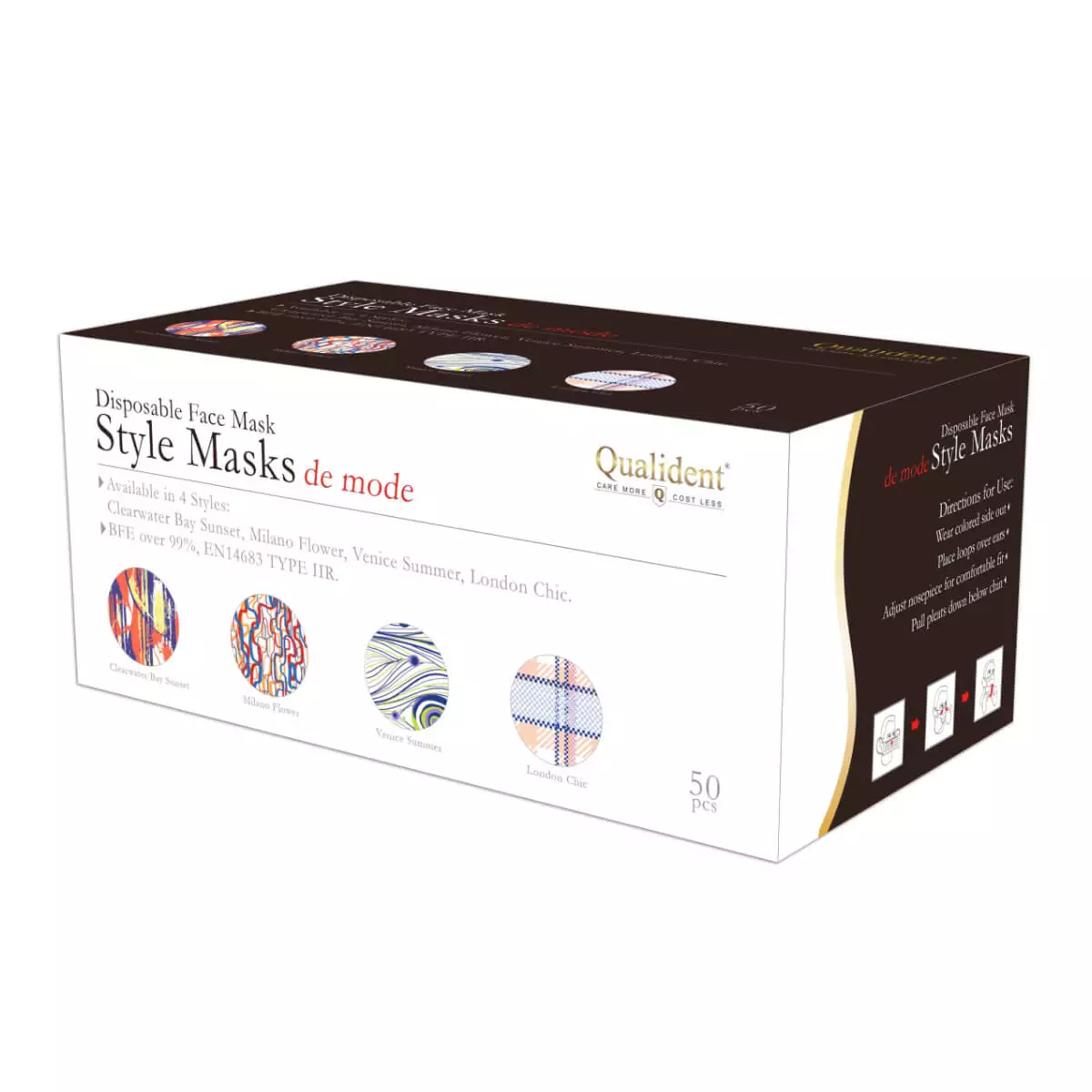  Masque de protection médicale de type II R avec impression Fashion Style