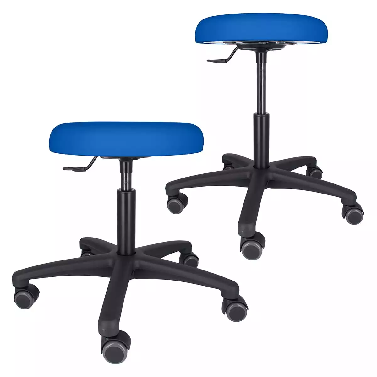  Tabouret roulant pivotant avec piétement en plastique