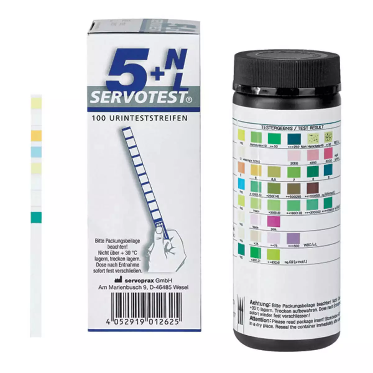 Bandelettes de test urinaire SERVOTEST  Bandelettes de test urinaire SERVOTEST