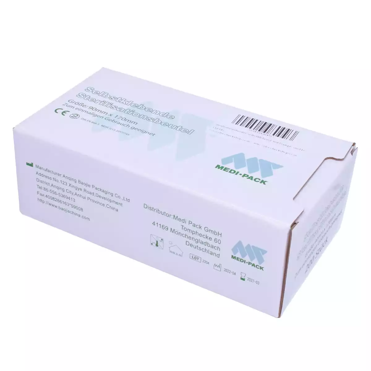  Sachets de stérilisation Self-Sealing