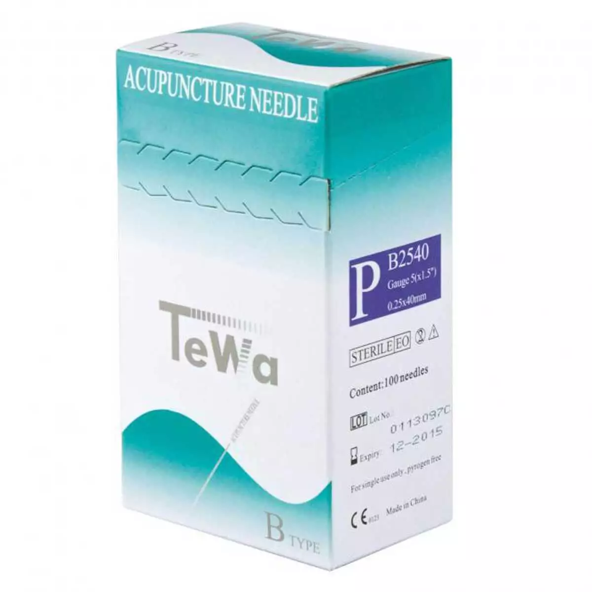  Aiguilles d’acupuncture sans tube guide