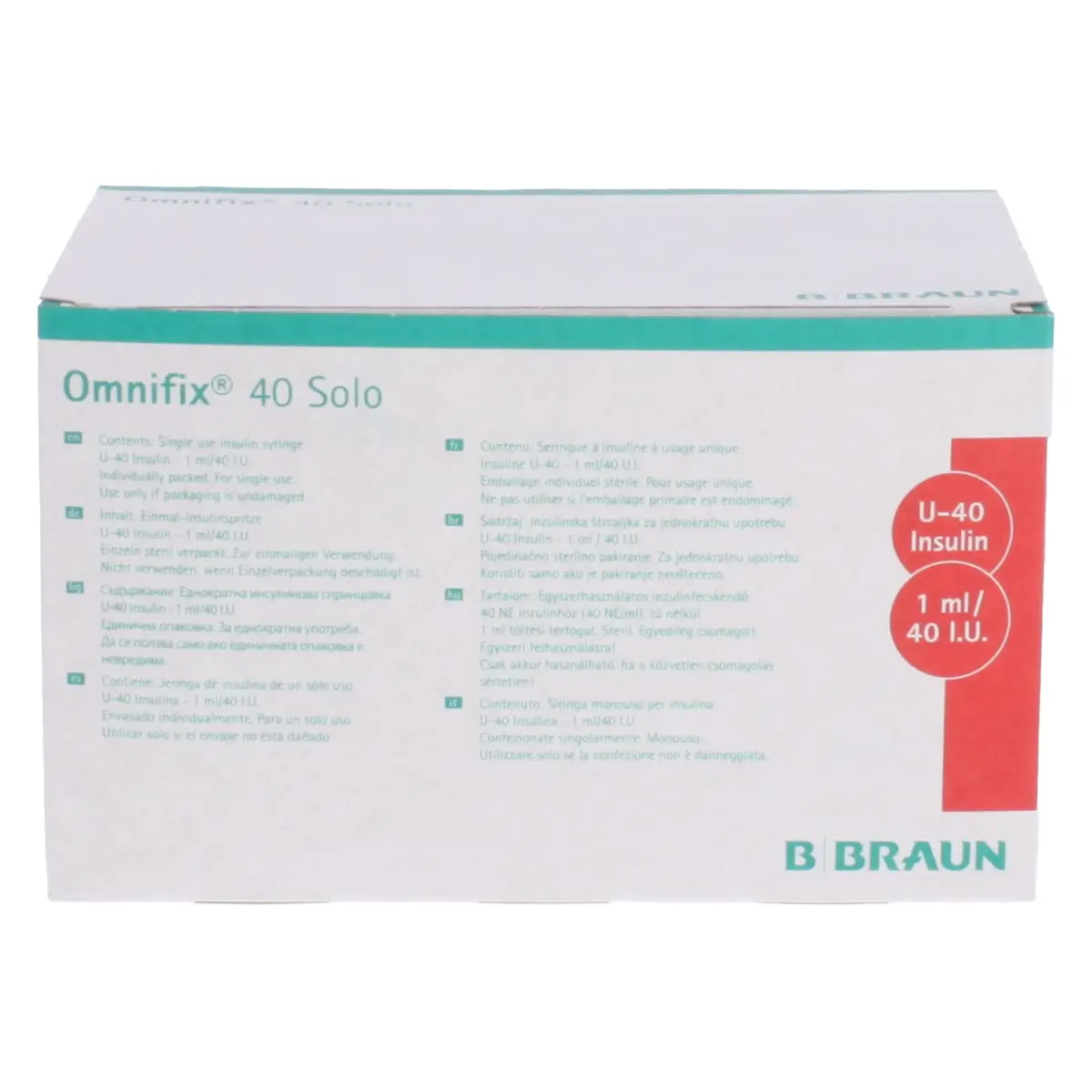 Seringues à insuline Omnifix Seringues à insuline Omnifix