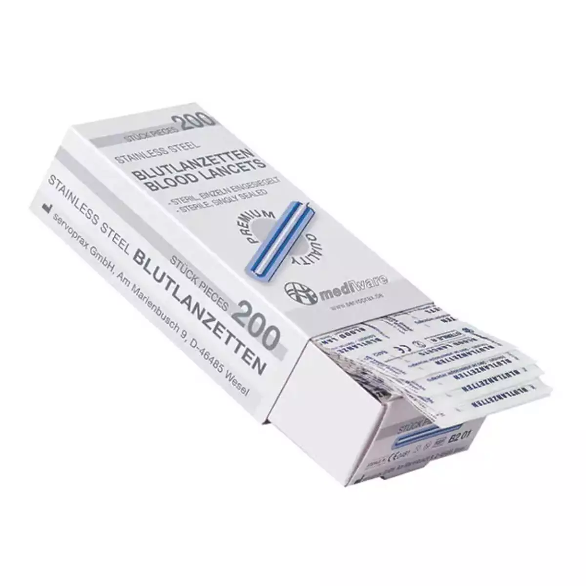  Lancettes de prélèvement sanguin mediware Premium