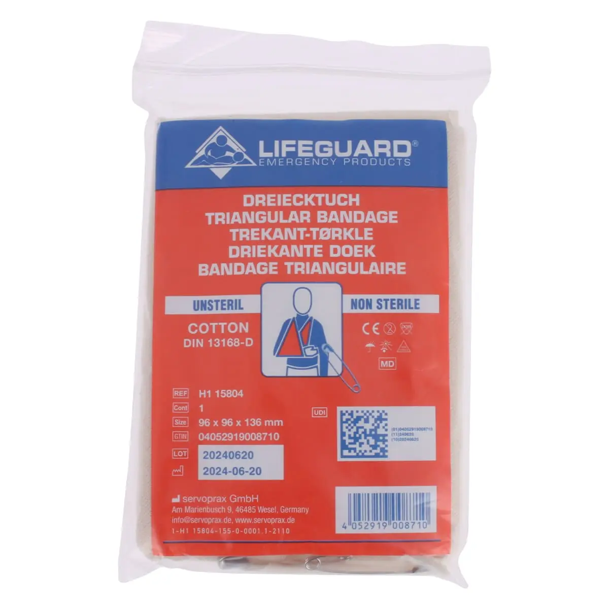 Écharpe triangulaire en viscose Lifeguard  Écharpe triangulaire en viscose Lifeguard