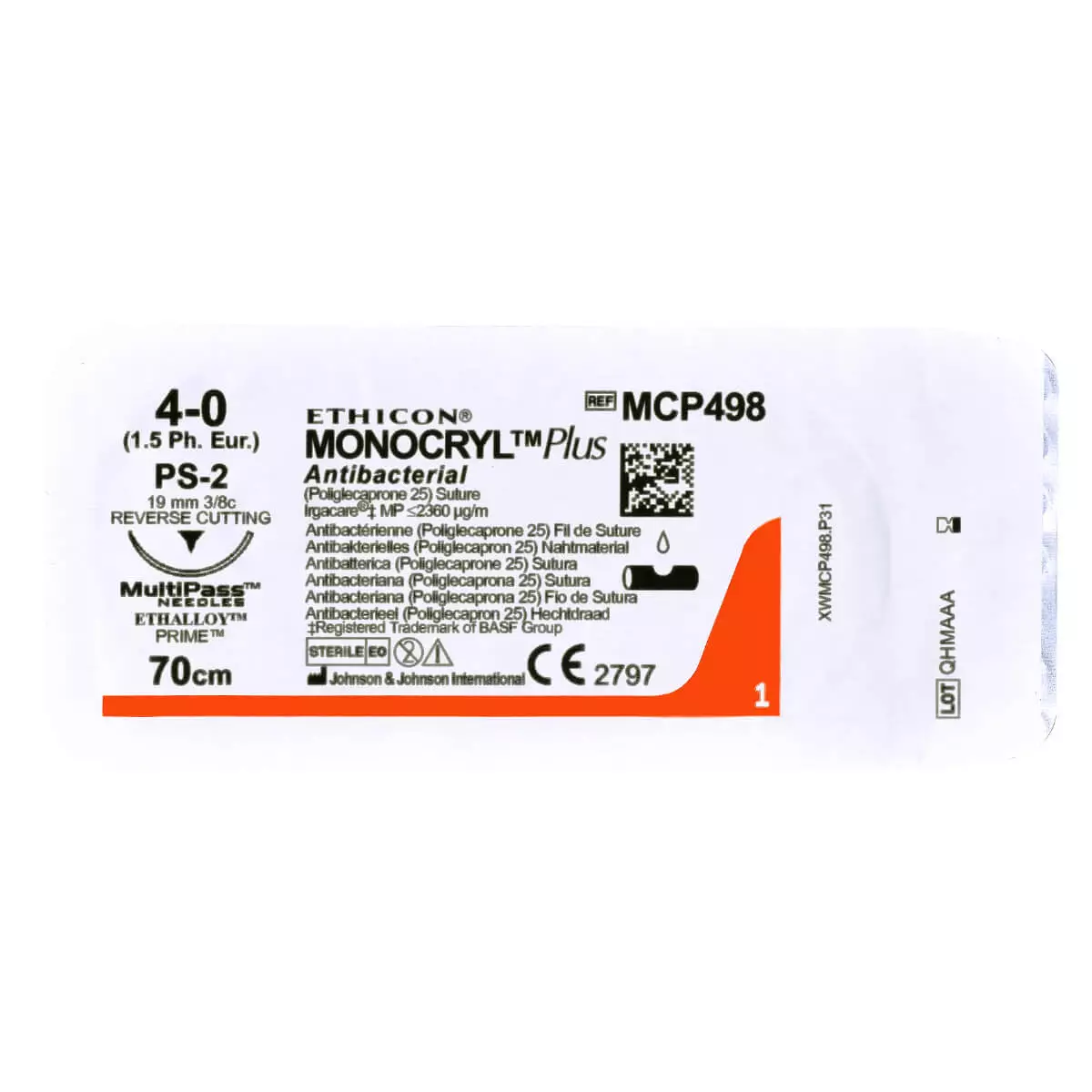  Matériel de suture MONOCRYL Plus (Polyglecaprone 25)