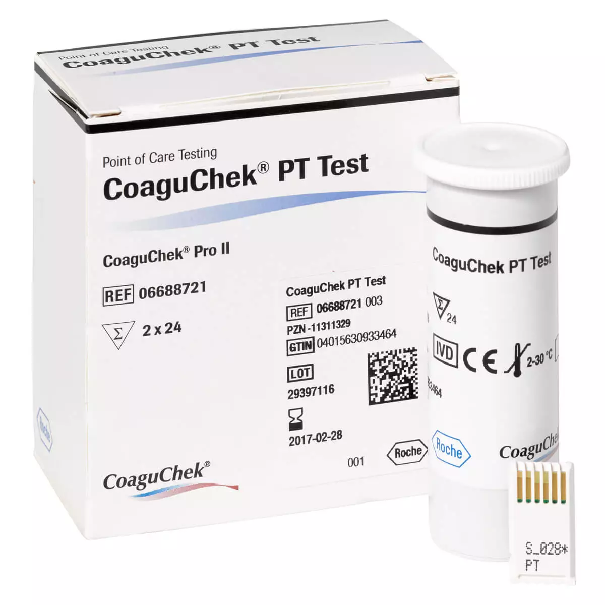  Bandelettes de test CoaguChek PT Test