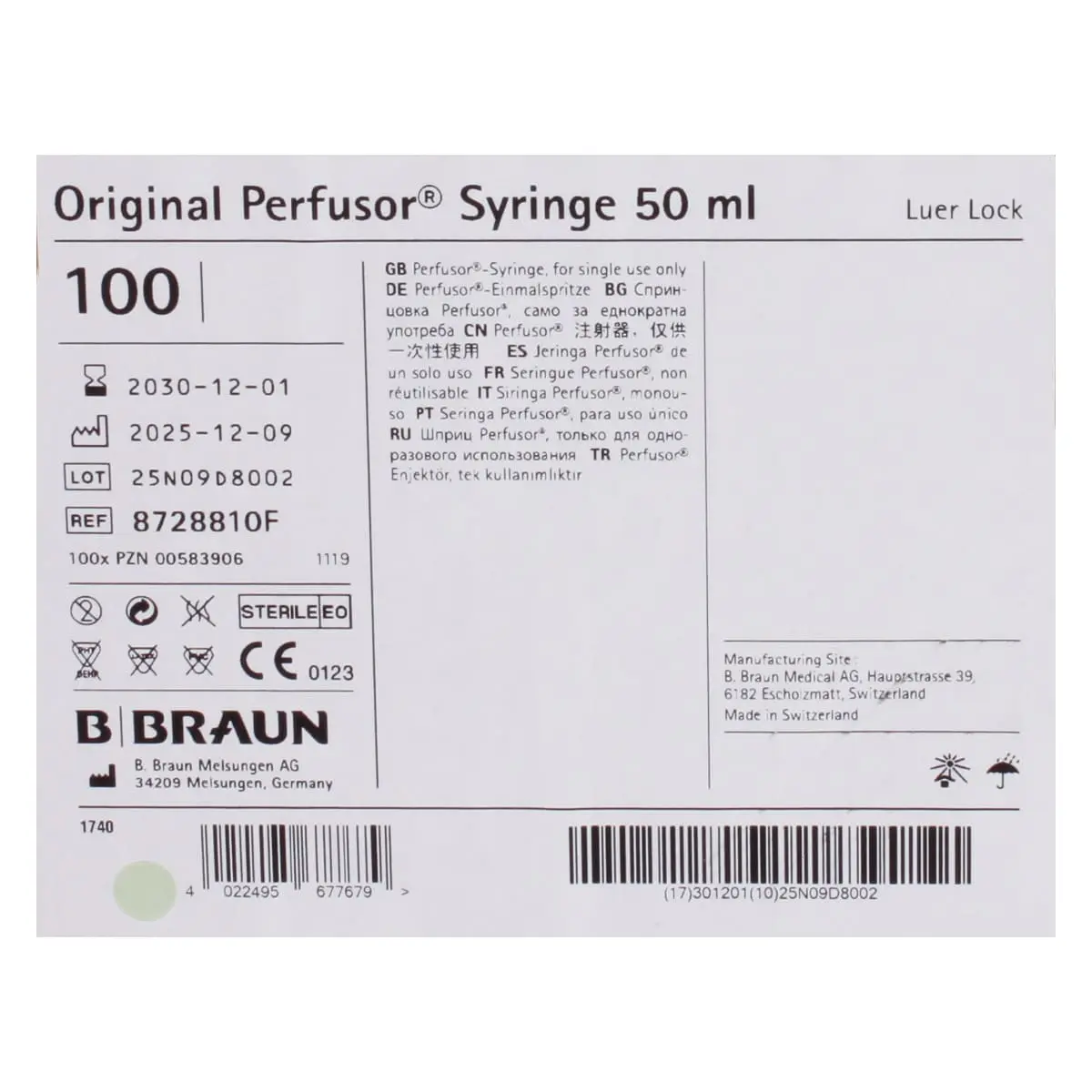 Seringues pour perfuseurs 50 ml Seringues pour perfuseurs 50 ml