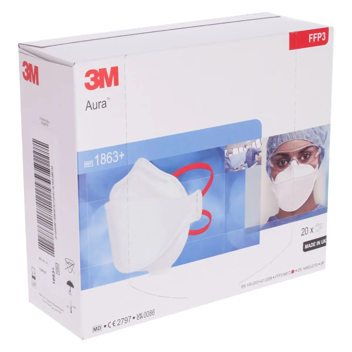 Masque de protection respiratoire Aura FFP3 1863+ Masque de protection respiratoire Aura FFP3 1863+