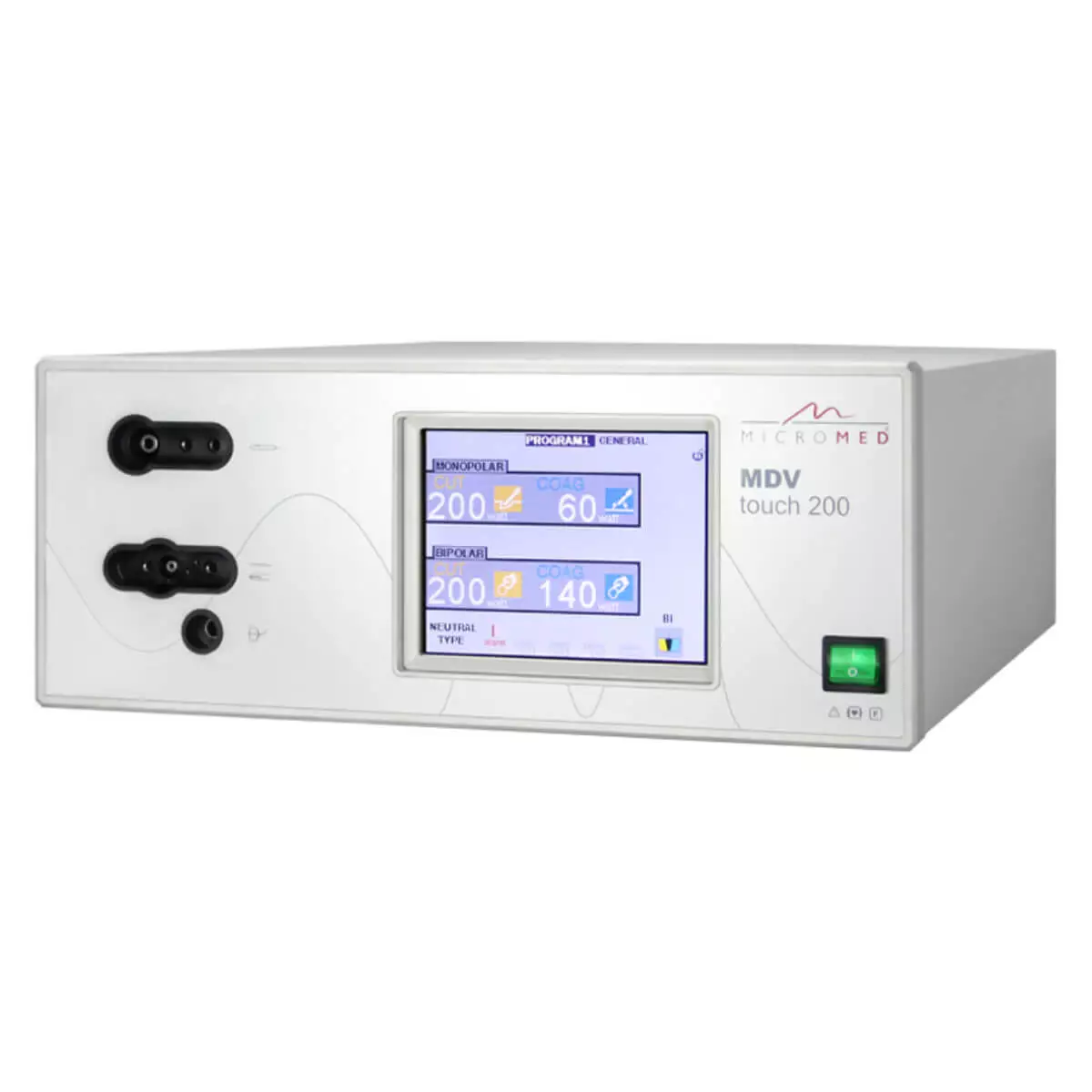 Appareil d’électrochirurgie HF MDV touch 200 Appareil d’électrochirurgie HF MDV touch 200