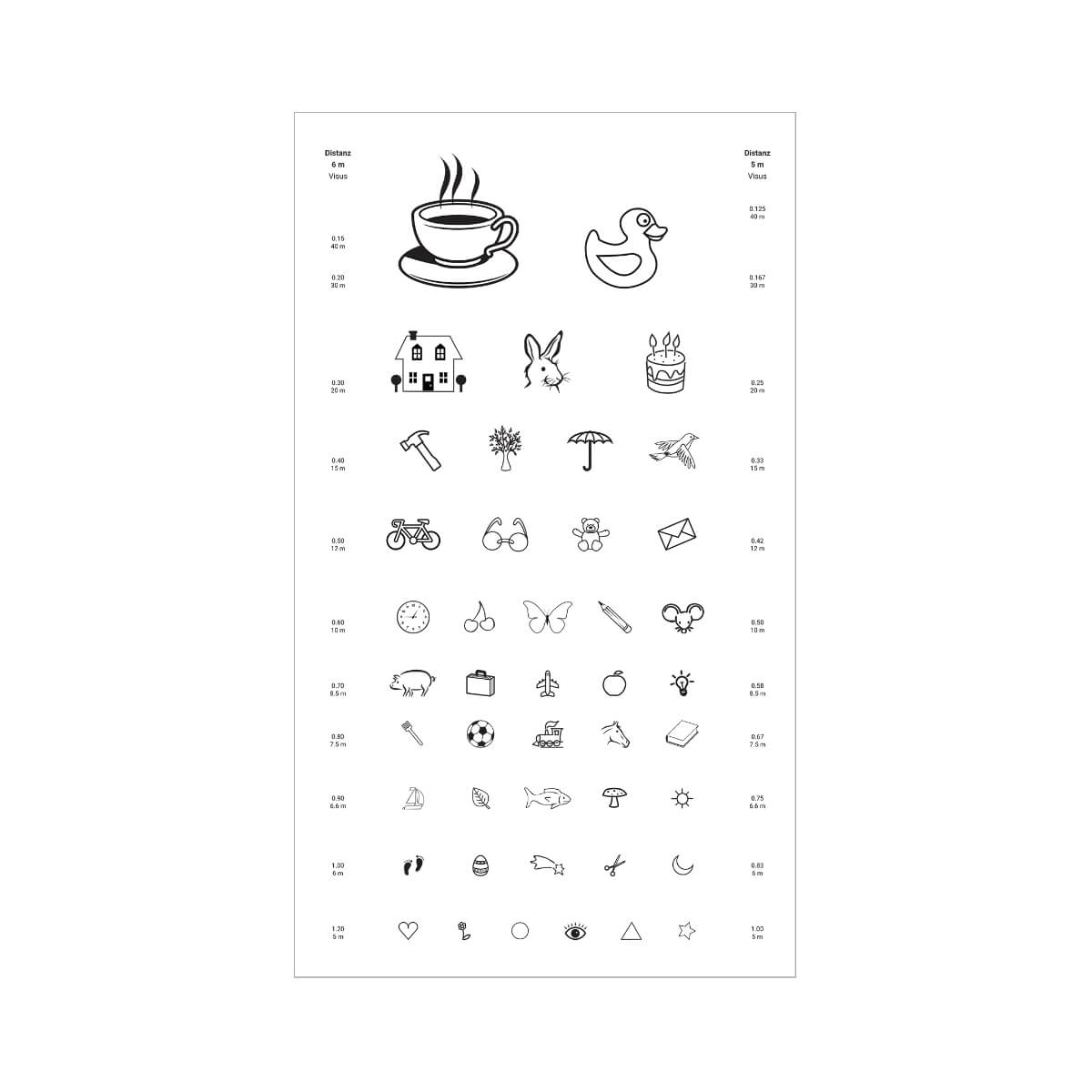 1m4 Tableau de tests visuels Images pour enfants achat en ligne