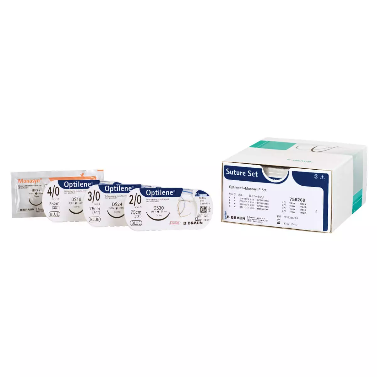  Kits de suture pour cabinet Optilene/Monosyn de B. Braun