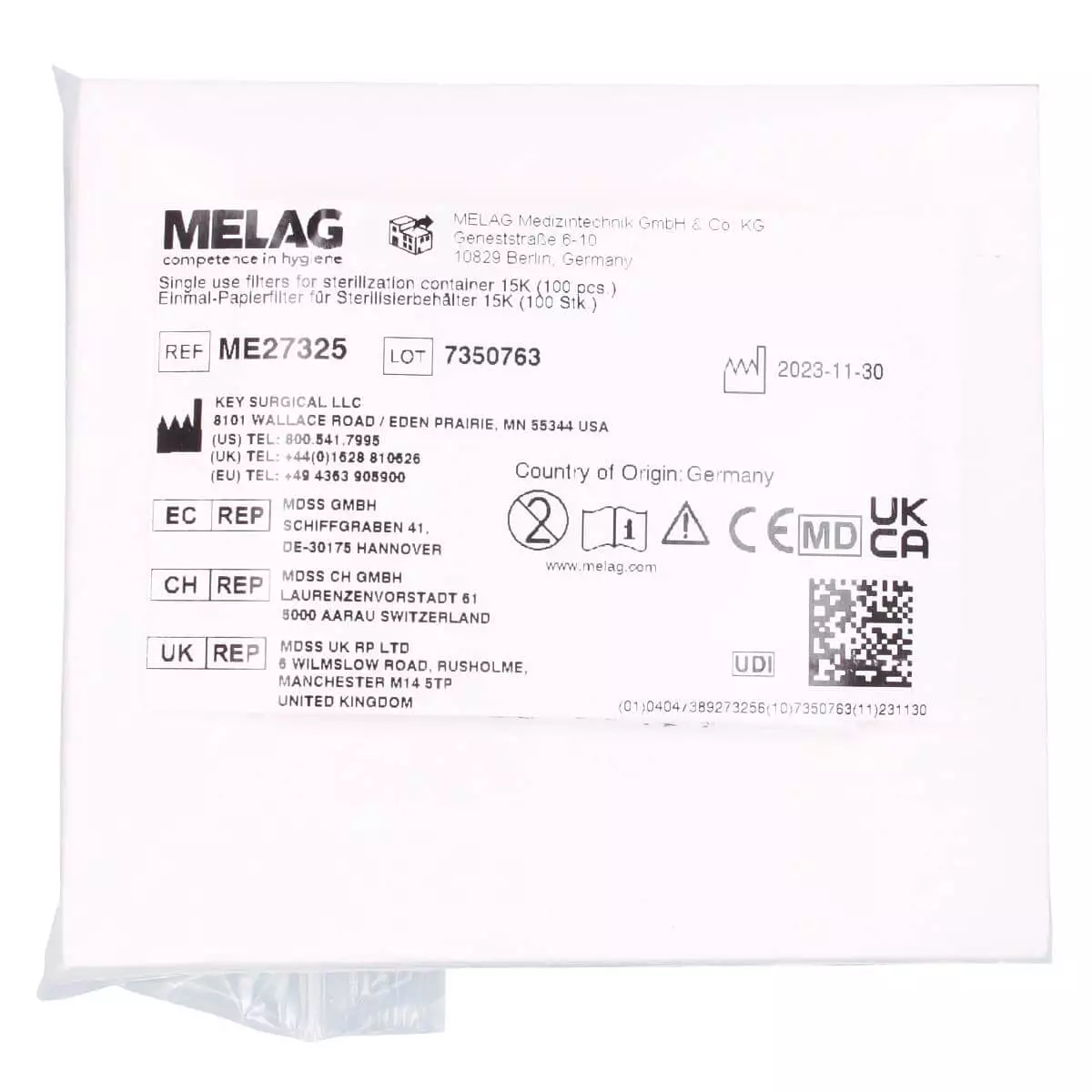  Filtre papier à usage unique