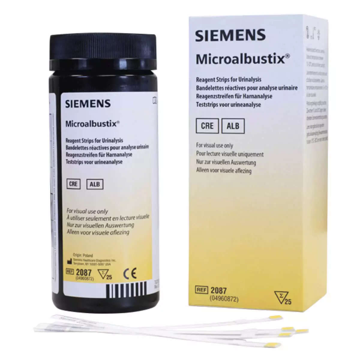  Bandelettes réactives pour analyse urinaire Microalbustix