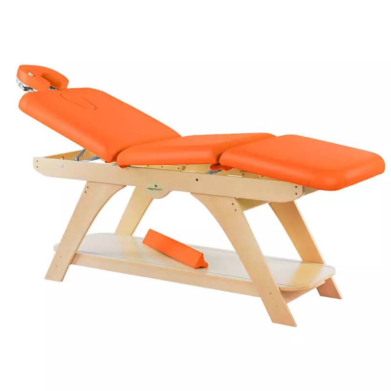 Table de soins en trois parties avec tête de lit Table de soins en trois parties avec tête de lit