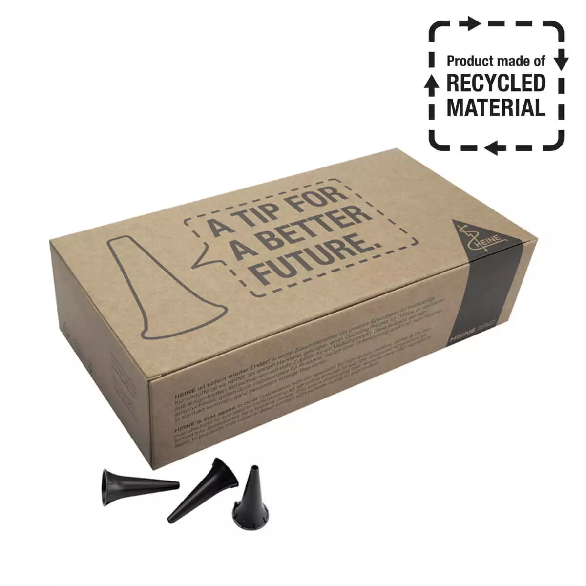  Spéculums auriculaires HEINE AllSpec EcoTips jetables en plastique recyclé