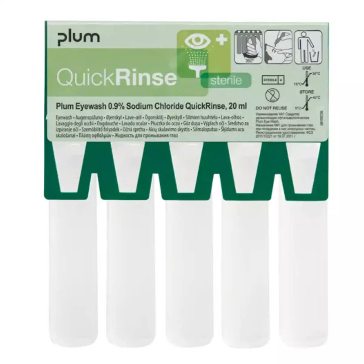  Ampoules de rinçage oculaire QuickRinse